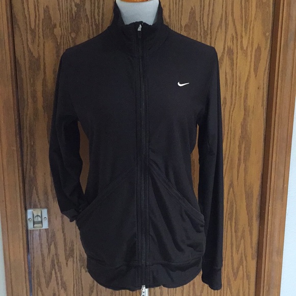 black dri fit zip up jacket